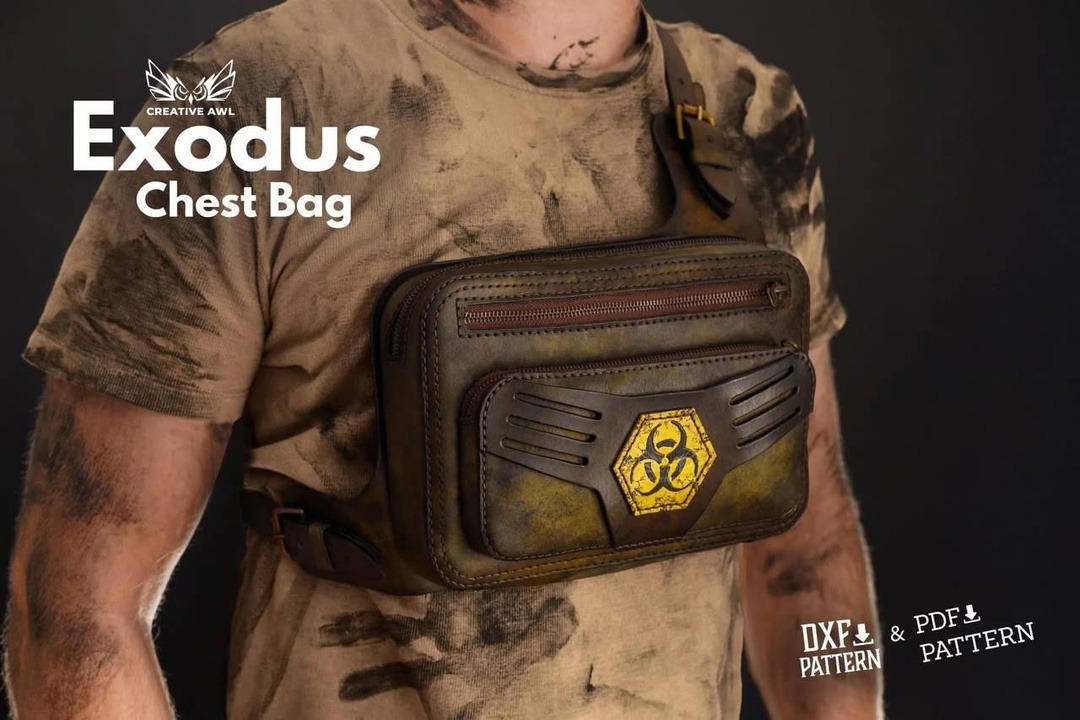 Выкройка кожаная нагрудная сумка Exodus Chest Bag